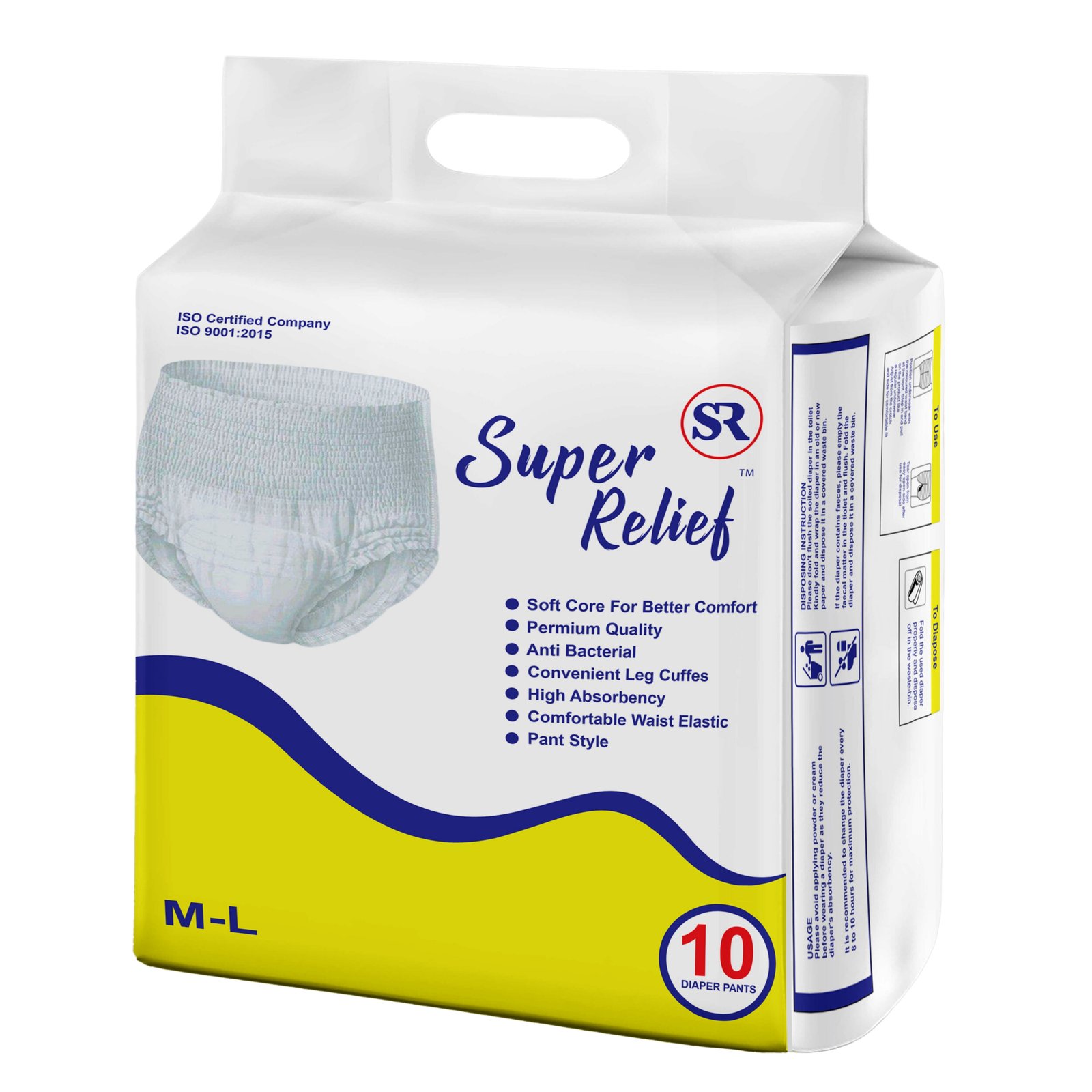 Super Relief Adult Diaper Pants M-L