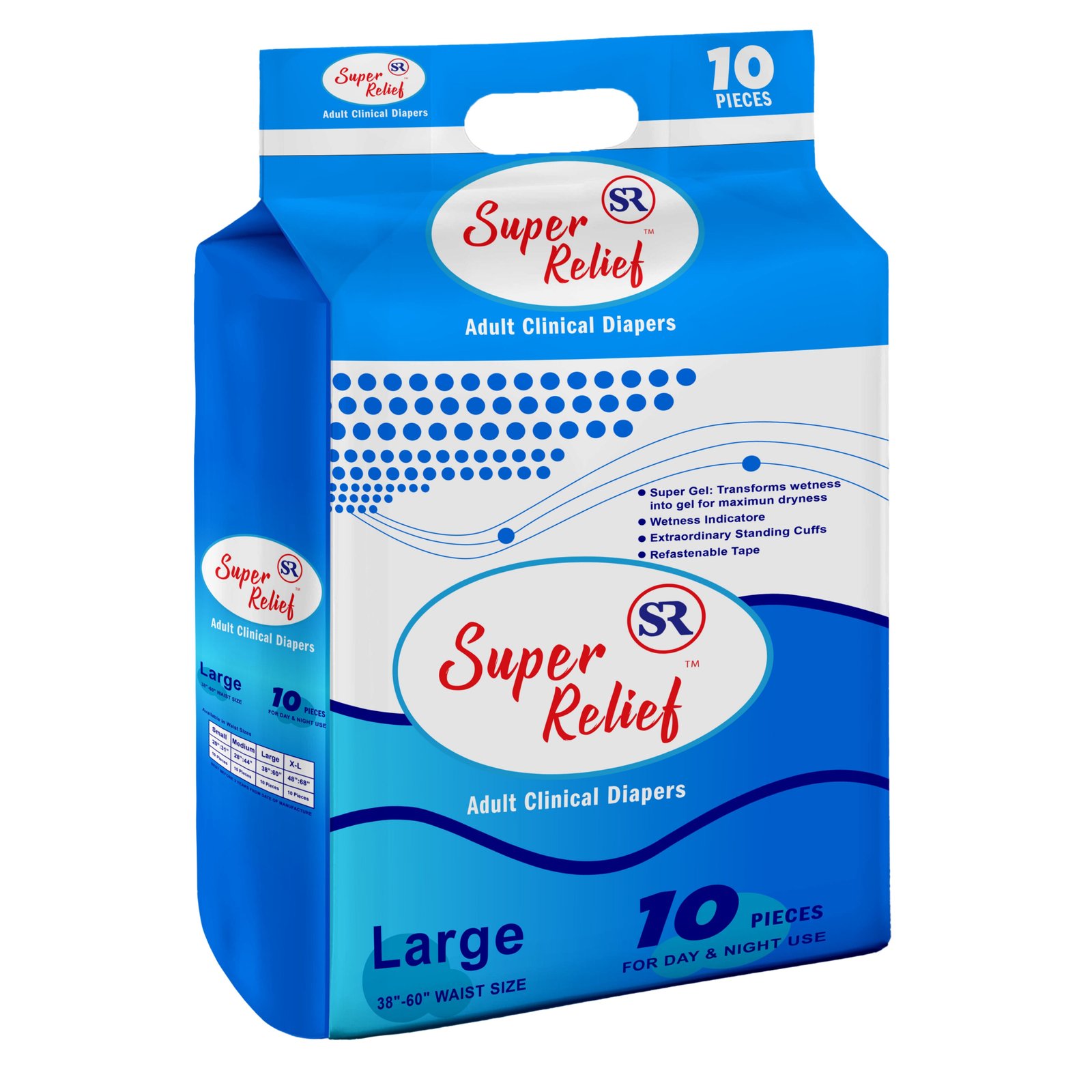 Super Relief Adult Clinical Diapers – Large