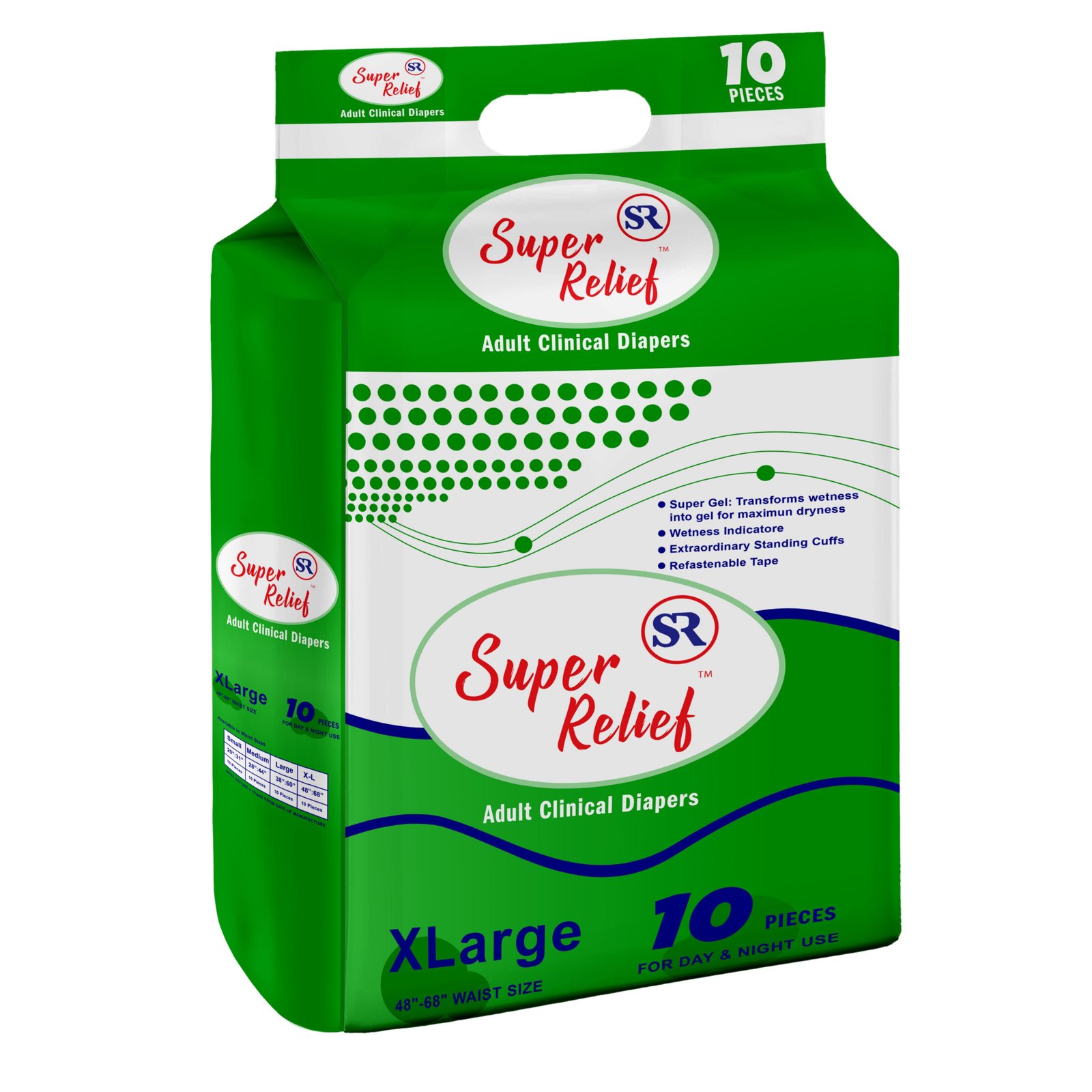 Super Relief Adult Clinical Diapers – XLarge