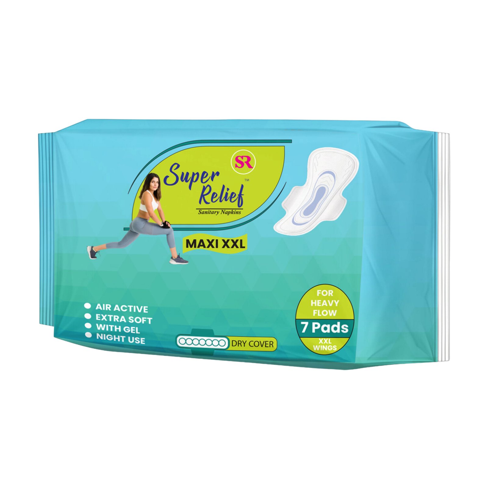 Super Relief Maxi XXL Sanitary Napkins with Wings